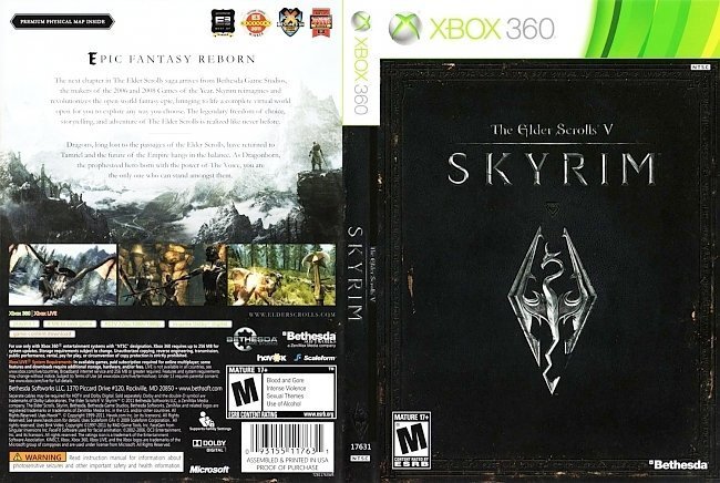 dvd cover The Elder Scrolls V Skyrim