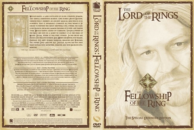dvd cover The Fellowship Of The Ring Extended Edition