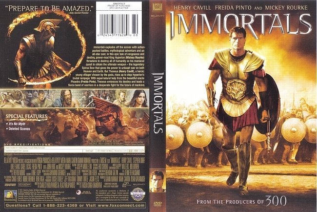 dvd cover Immortals R1