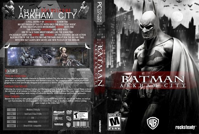 dvd cover Batman Arkham City