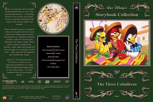 dvd cover The Three Caballeros