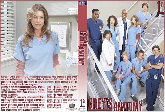 Grey's Anatomy: season 1 (Italian Covers) – Front s 