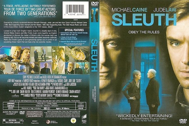 dvd cover Sleuth (2007) WS R1