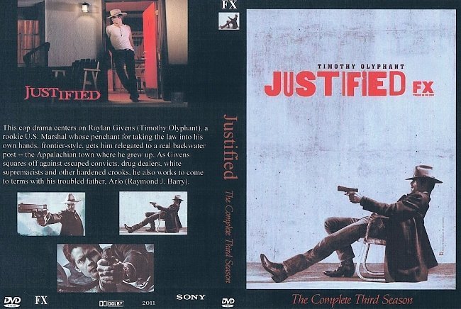 dvd cover Justified Season 3 R1 CUSTOM
