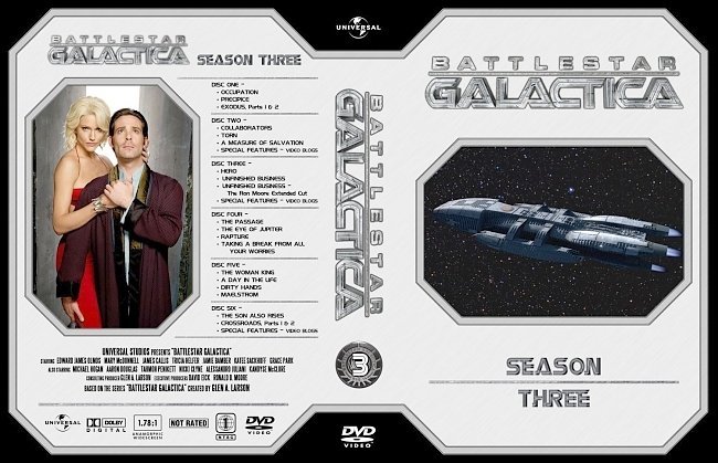 dvd cover Battletstar Galactica Season 3