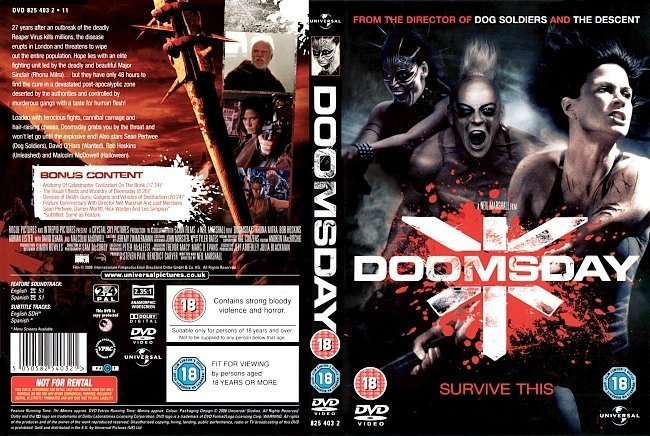 dvd cover Doomsday (2008) R2