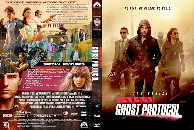 dvd cover Mission: Impossible - Ghost Protocol (2011) R0 Custom