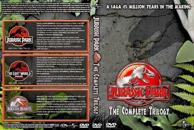 dvd cover Jurassic Park The Complete Trilogy