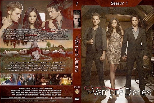 dvd cover The Vampire Diaries Season 1