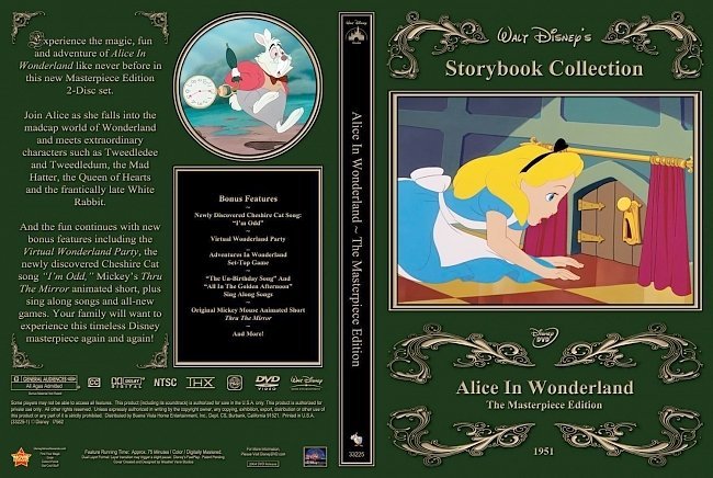 dvd cover Alice In Wonderland Masterpiece Edition