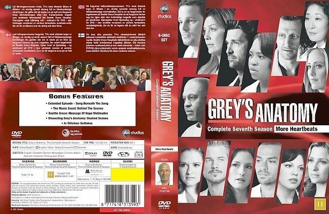 dvd cover Grey's Anatomy: Season 7 - Front