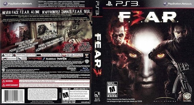 dvd cover FEAR 3 English French NTSC f