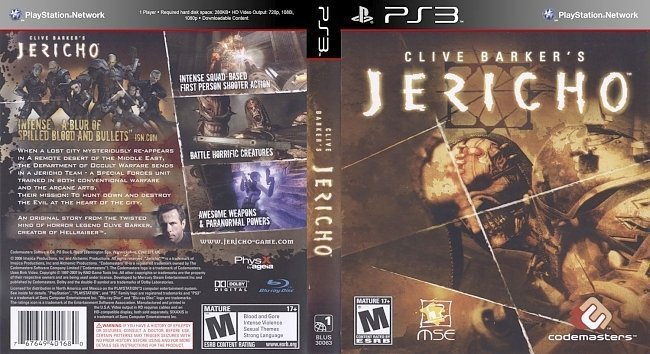 dvd cover Clive Barker s Jericho