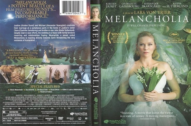 dvd cover Melancholia (2011) WS R1