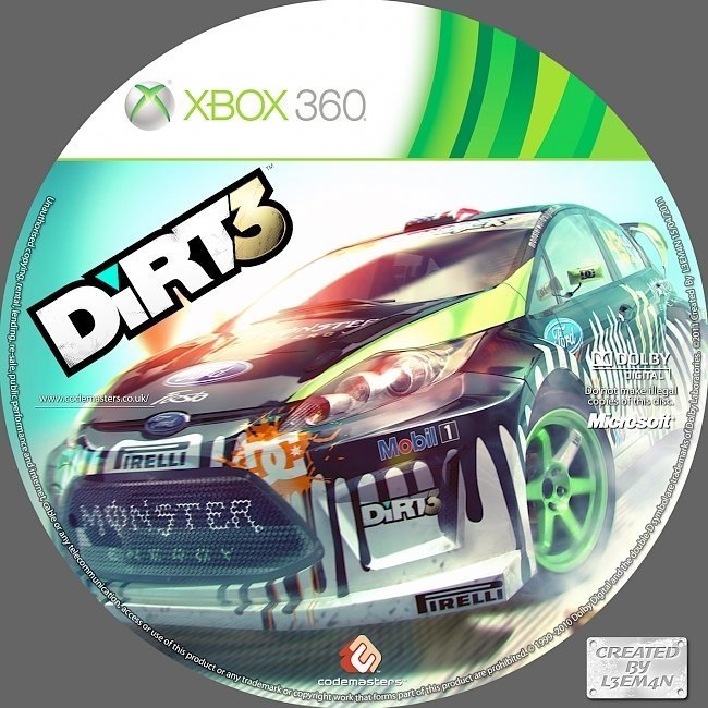 dvd cover Dirt 3 (2011) Pal Custom