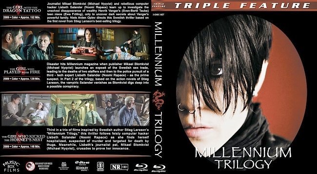 dvd cover Millennium Trilogy v1 BR