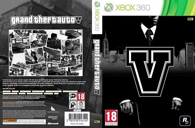 dvd cover Grand Theft Auto V PAL