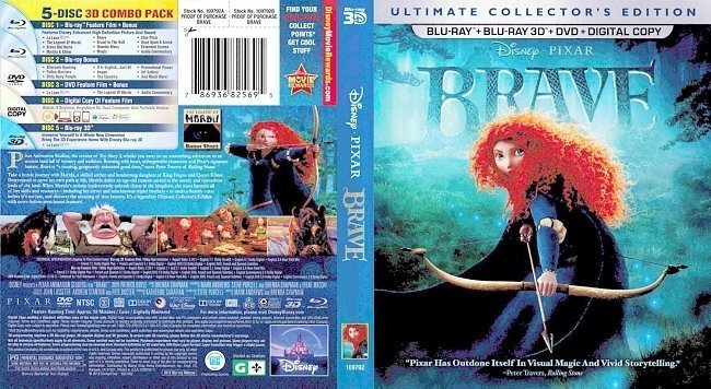 dvd cover Brave 3D