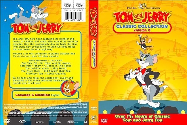 dvd cover Tom And Jerry Classic Collection Volume 03