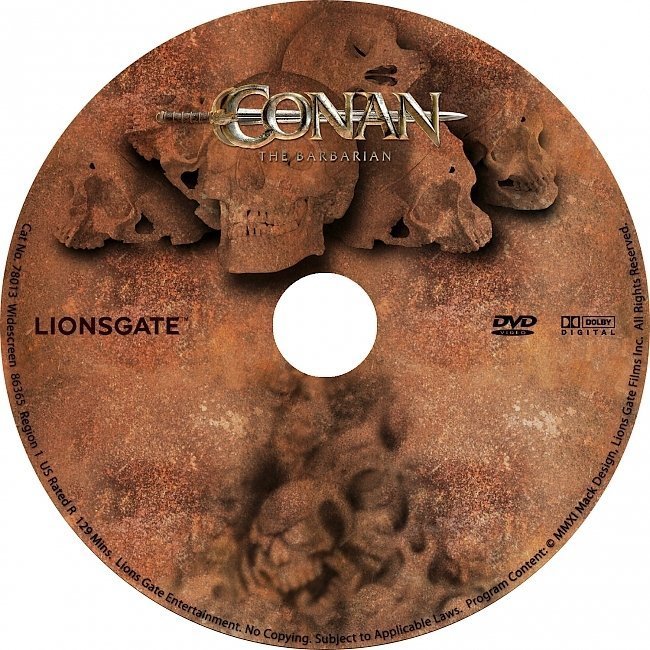 dvd cover Conan The Barbarian (2011) R1 CUSTOM