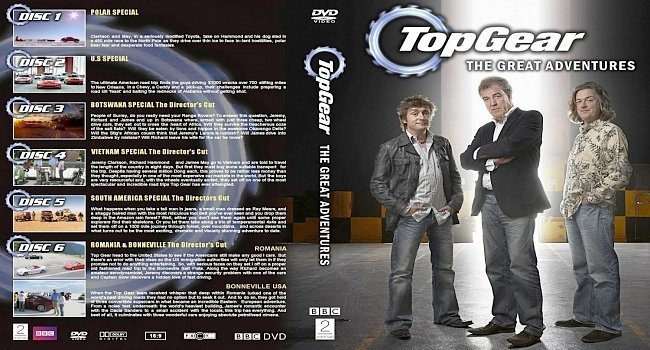 dvd cover Top Gear The Great Adventures Bluray