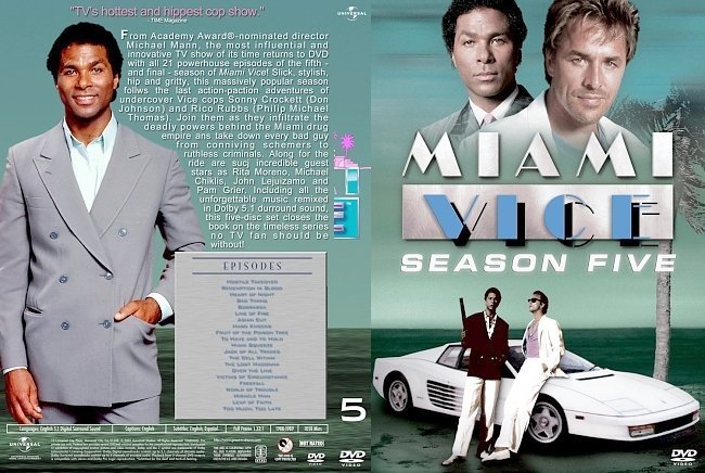 dvd cover Miami Vice Season 5