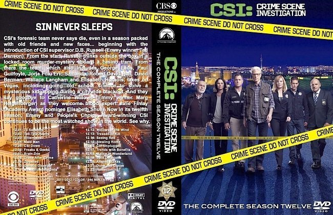 dvd cover CSI Season 12, version 1