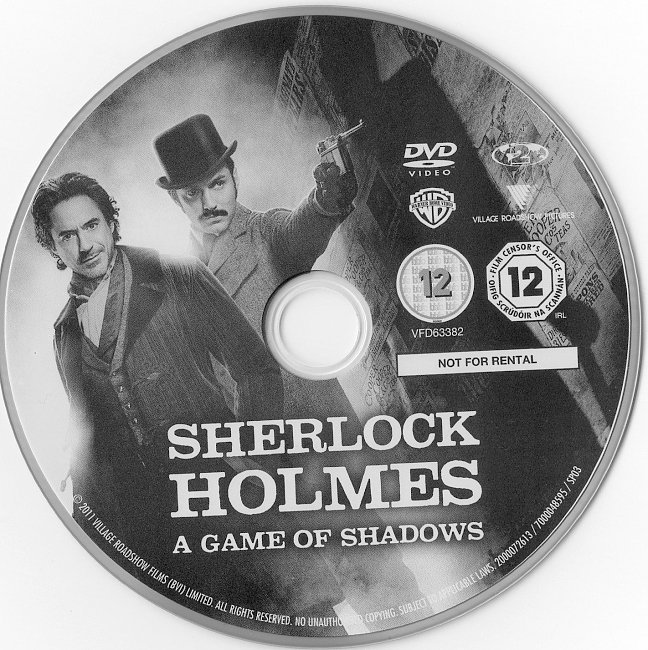 dvd cover Sherlock Holmes: A Game Of Shadows (2011) R2