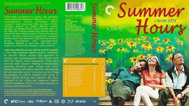 dvd cover Summer Hours