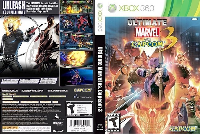 dvd cover Ultimate Marvel Vs. Capcom 3