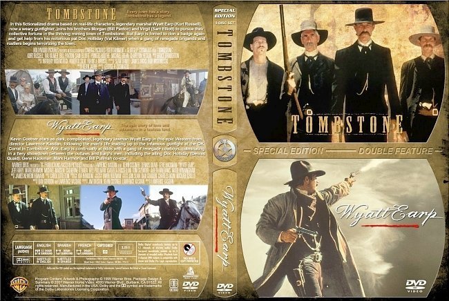 dvd cover Tombstone / Wyatt Earp Double Feature