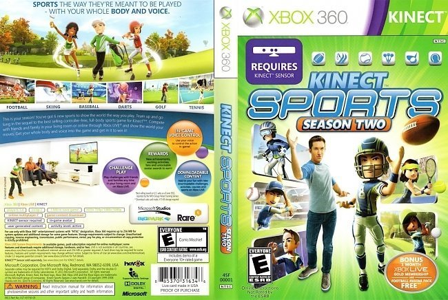 dvd cover Kinect Sports Season 2