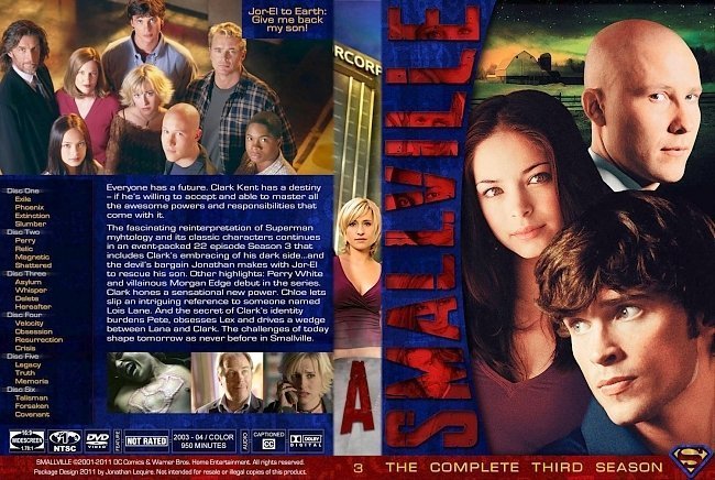dvd cover Smallville Season 3