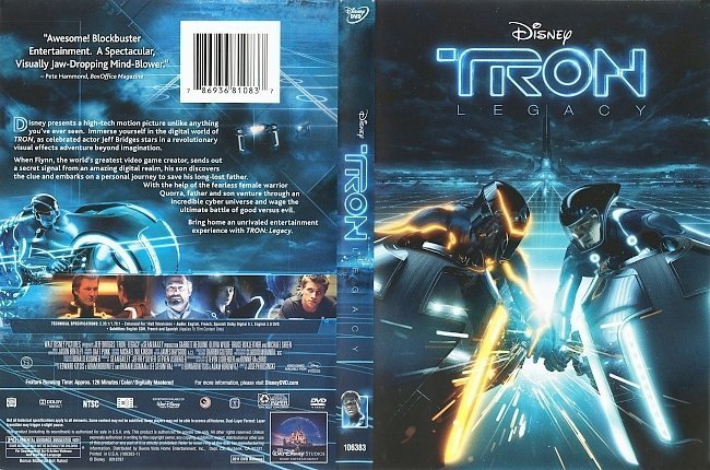 dvd cover Tron: Legacy (2010) WS R1