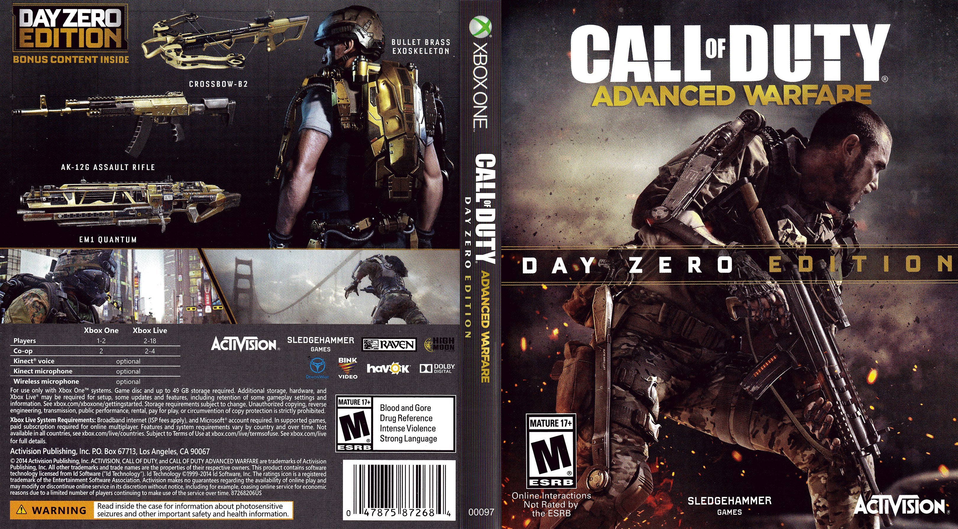 Call of duty adventure. Call of Duty: Advanced Warfare (2014). Call of Duty®: Advanced Warfare Gold Edition Xbox one. Call of Duty Advanced Warfare Day Zero Edition ps4 диск. Обложка Xbox one Call of Duty Advanced Warfare Xbox one.