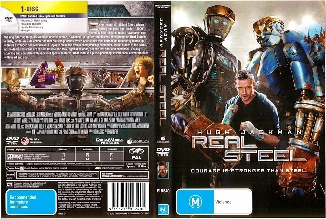 dvd cover Real Steel (2011) R4