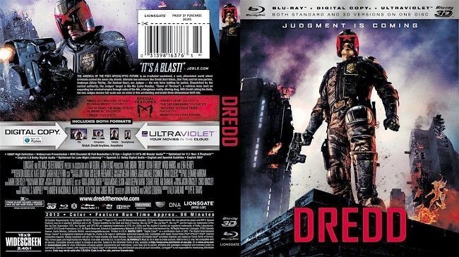dvd cover Dredd 3D