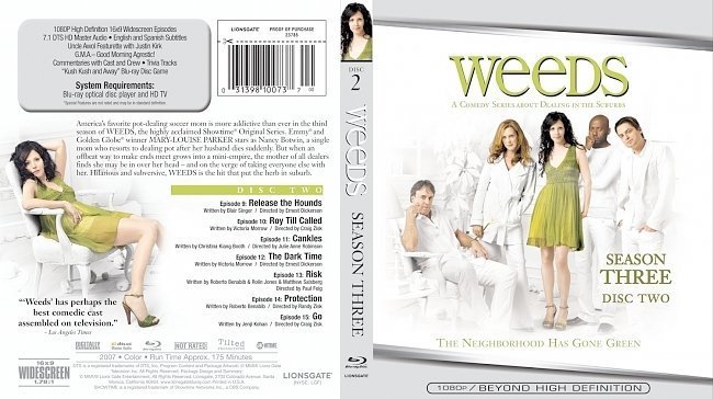 dvd cover Weeds Season 3 Disc 2 English Bluray f