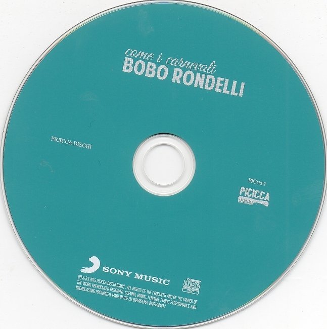 dvd cover Bobo Rondelli - Come I Carnevali