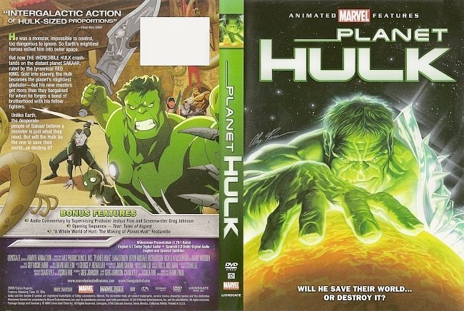 dvd cover Planet Hulk (2009) WS R1