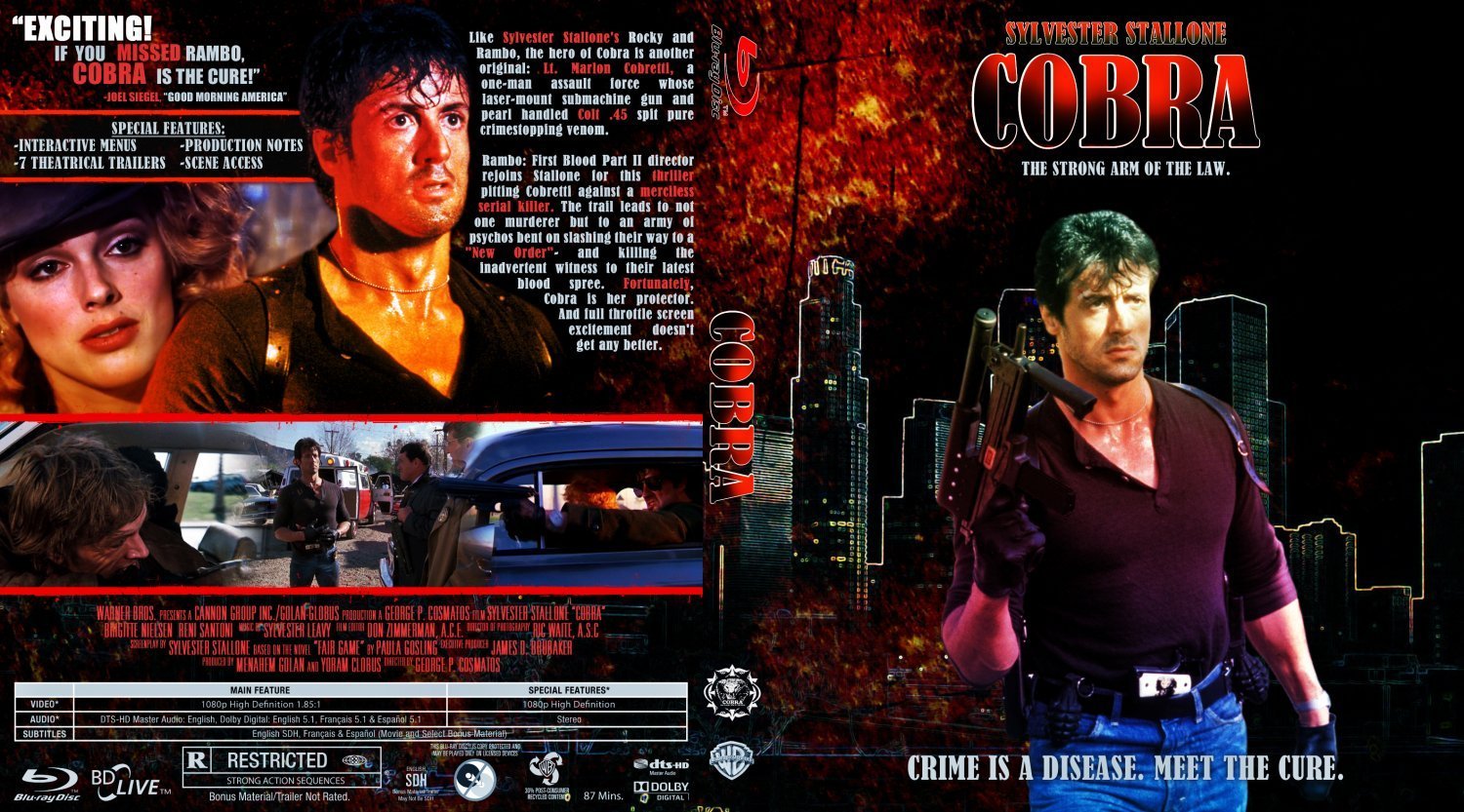 Cobra перевод. Cobra Stallone 1986. Обложка DVD Cover Кобра. 1986. Кобра 1986 диск. Cobra 1986 DVD Cover.