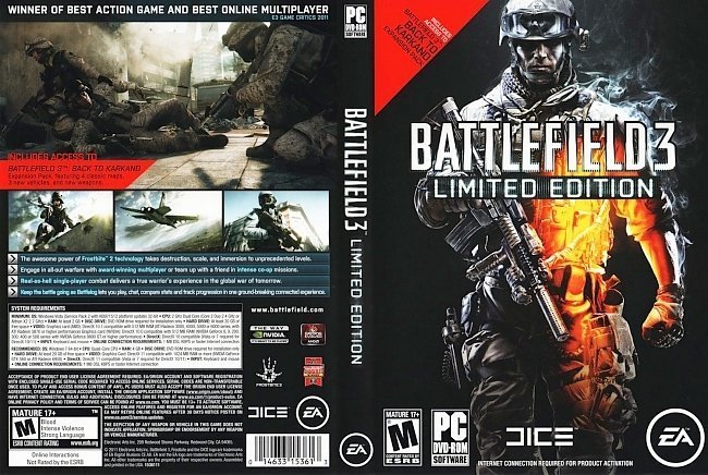 dvd cover Battlefield 3 NTSC f2