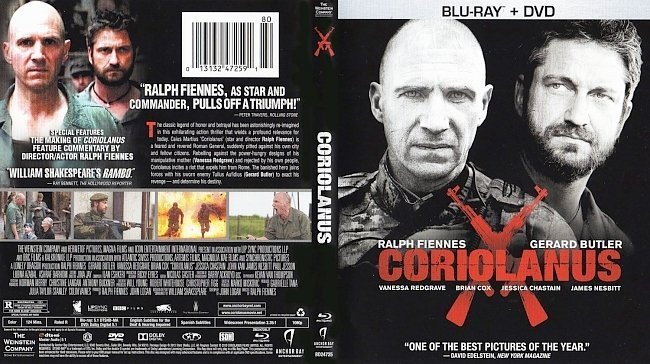 dvd cover Coriolanus