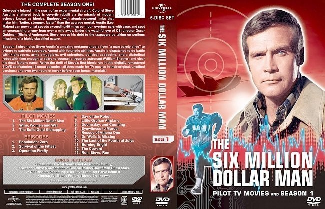 dvd cover The Six Million Dollar Man Season 1