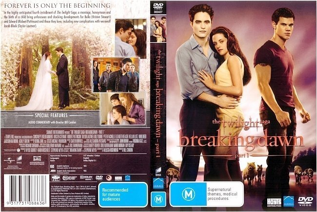 dvd cover The Twilight Saga: Breaking Dawn - Part 1 (2011) WS R4