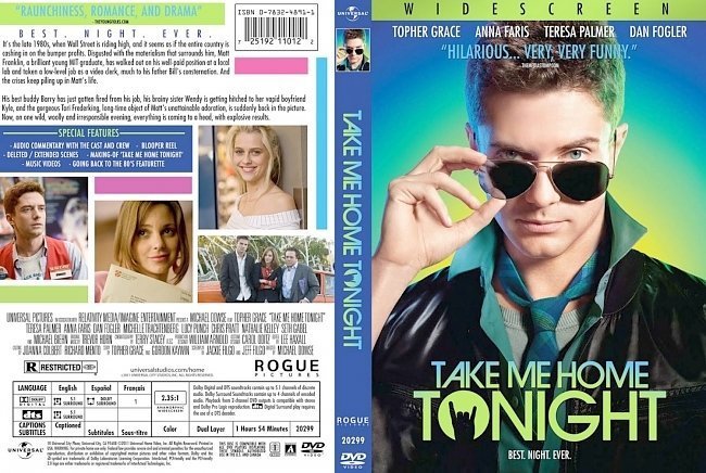 dvd cover Take Me Home Tonight