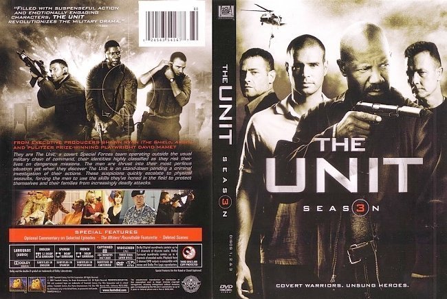 dvd cover The Unit: Season 3 - Front