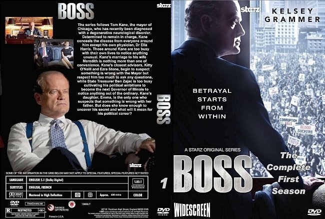dvd cover Boss: Season 1 (2011) R1 CUSTOM