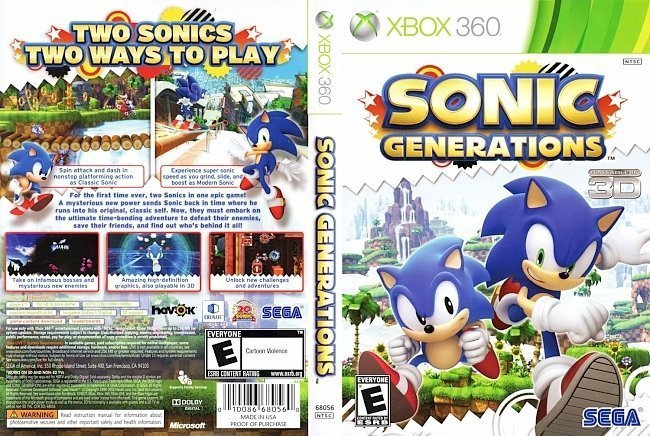dvd cover Sonic Generations