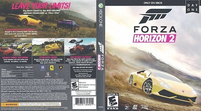 dvd cover Forza Horizon 2 NTSC